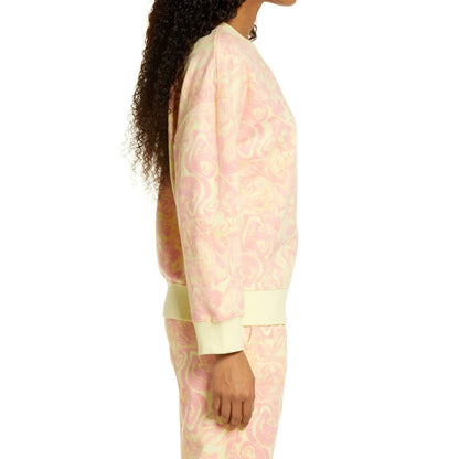 BP. Pullover Sweatshirt Long Sleeve Round Neck Yellow Spacey Size Extra Small