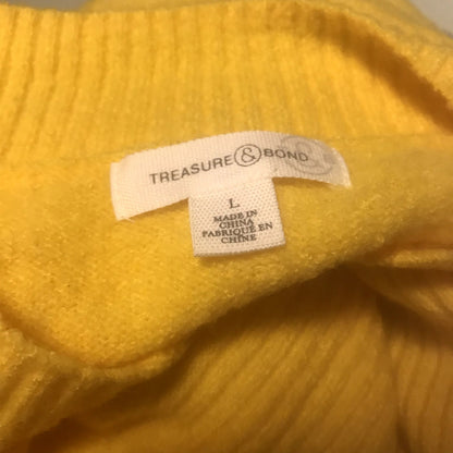 Treasure & Bond NWT Cozy V Neck Sweater Yellow Freesia Size Large Pullover