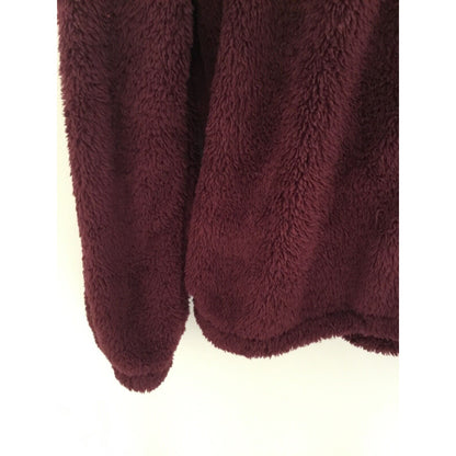 Bobeau extra large zip up fuzzy burgundy sweater hoodie drawstring NEW XL Plush