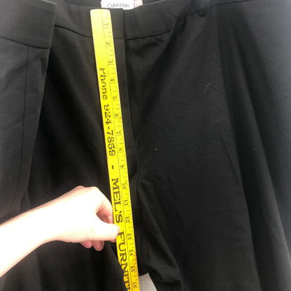 Calvin Klein Women's Slim Fit Cropped Dress Pants High Rise Black Size 22W NEW