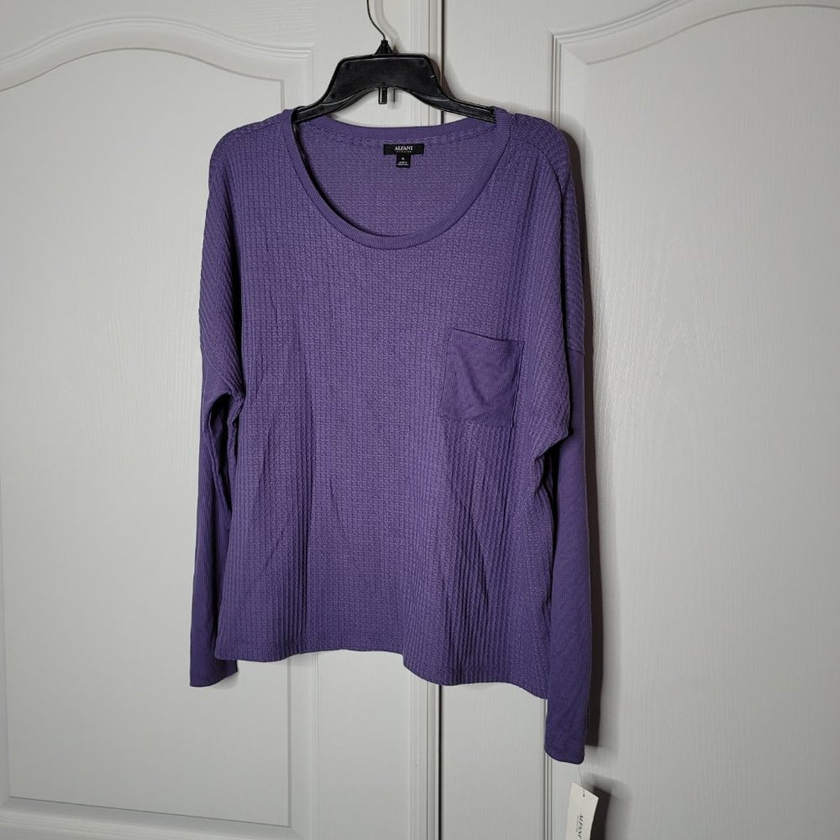 NWT Alfani Thermal Pajama Top Loungewear Crew Neck Size XLarge