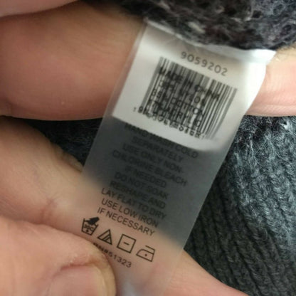 Vince Camuto Pullover Sweater Plaid Grey White Medium new Plaid Split Hem Sleeve