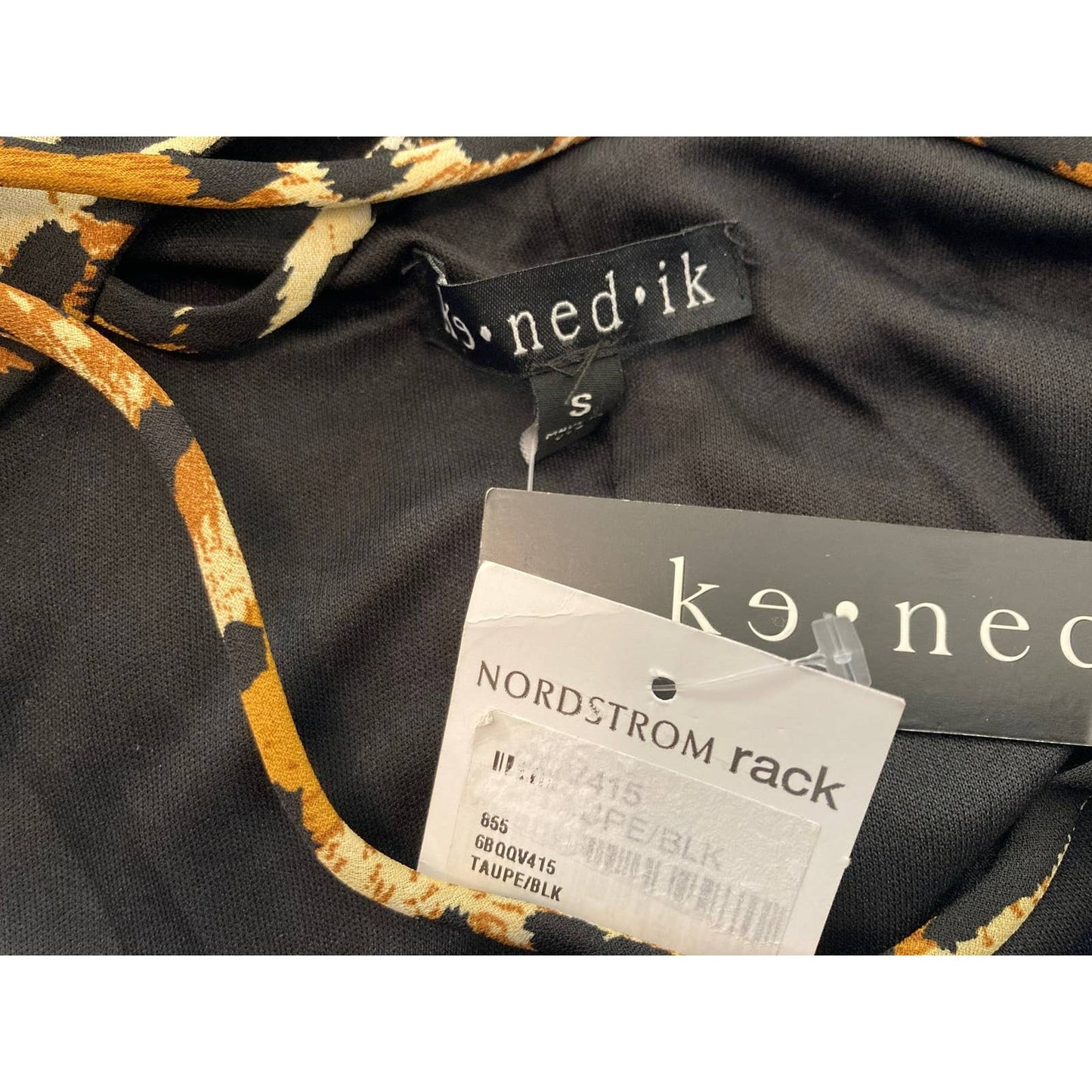 Kenedik Animal Print Square Neck Crisscross V-Back Mini Dress Sz Small Multi NWT