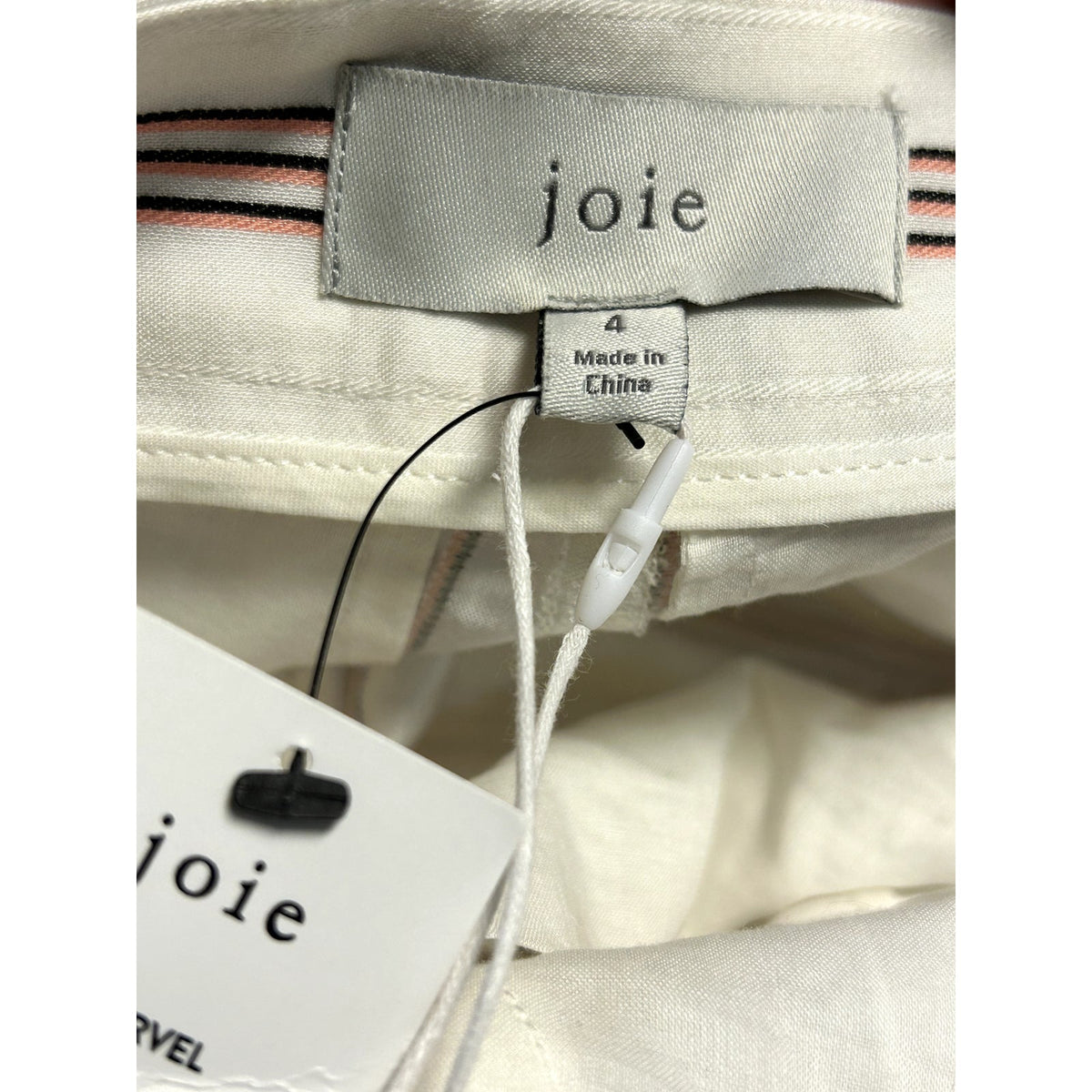 Joie NWT Carvel Striped Shorts High Rise Porcelain White Size 4