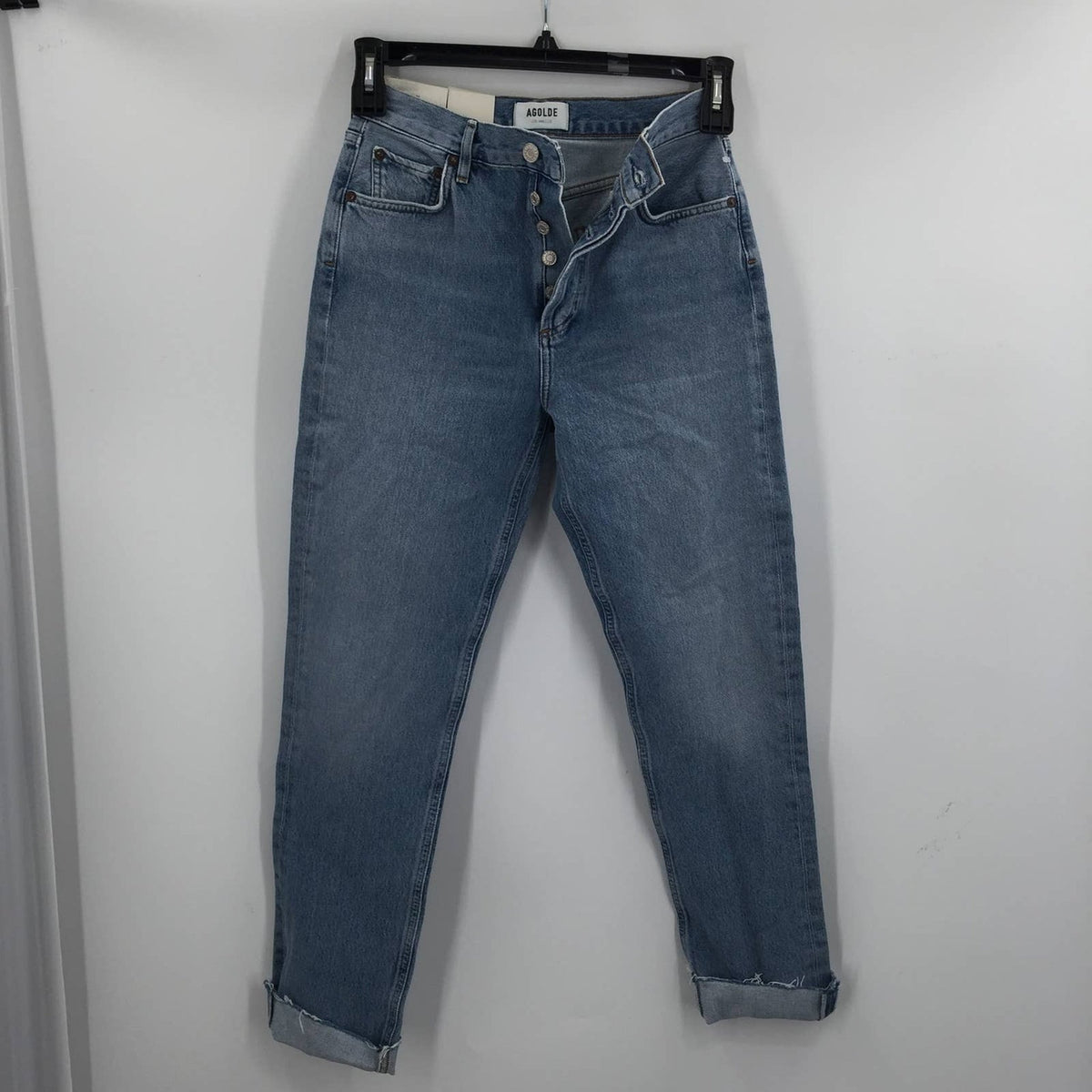 AGOLDE adriano goldschmied distressed acid wash skinny jeans 30 regular FRAYED