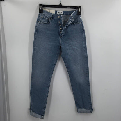 AGOLDE adriano goldschmied distressed acid wash skinny jeans 30 regular FRAYED