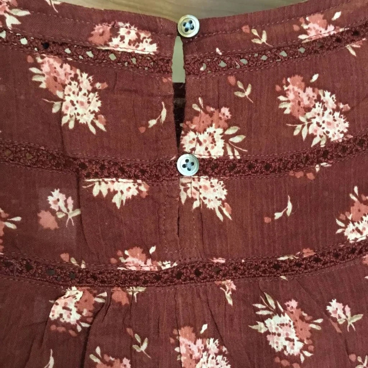 Madewell Tops Homestead Bouquet Size Medium NEW Ladder Trim Ruffle Cotton Blouse
