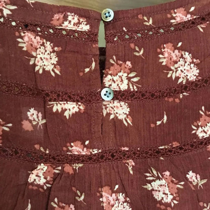 Madewell Tops Homestead Bouquet Size Medium NEW Ladder Trim Ruffle Cotton Blouse
