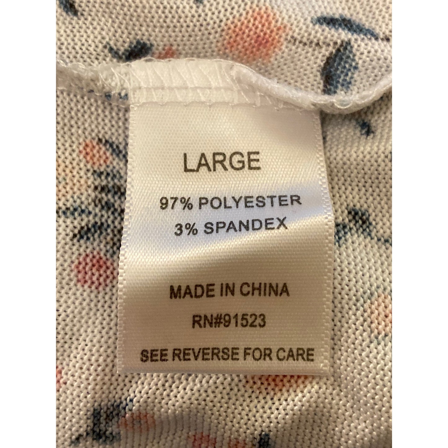 Jaclyn Intimates Soft Short Sleeve Lounge/Pajama Top Sz Large Floral NWT