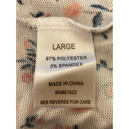 Jaclyn Intimates Soft Short Sleeve Lounge/Pajama Top Sz Large Floral NWT