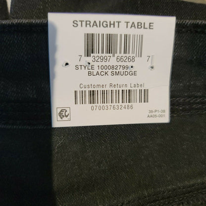 Style & Co Tummy-Control Straight-Leg Jeans High Rise Black Smudge Size 18 pants