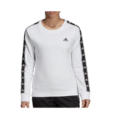 Adidas Tiro Training Pullover Sweatshirt Crew Neck Long Sleeve White Large