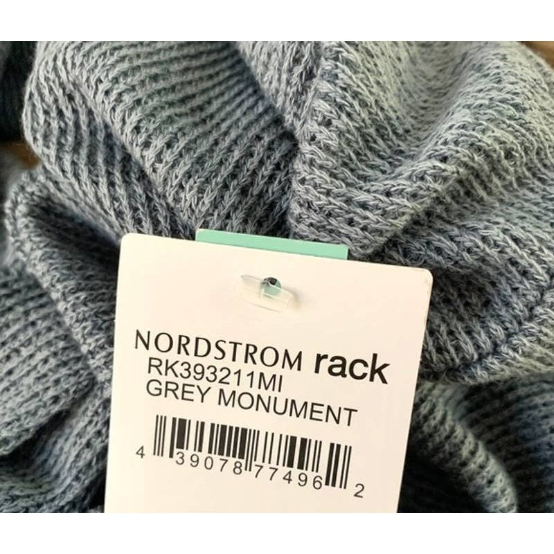 Abound Sweater Cardigan Medium Grey Monument NEW 3/4 cuffed sleeves Coccoon