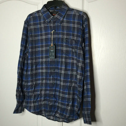 Weatherproof Vintage PLAID Button-Down Shirts Long Sleeves Blue/Gray Medium NWT