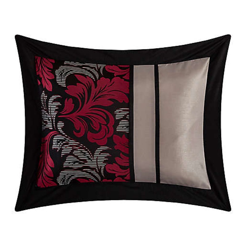 Nanshing Lincoln 7-Piece California King Comforter Set In Red & Black