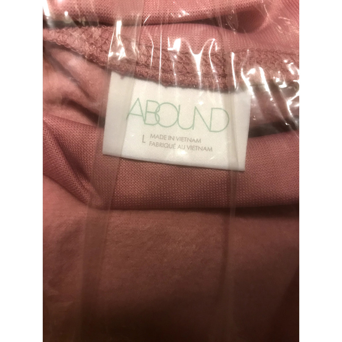 Abound NWT Cozy Cropped Fleece Sweatshirt in Pink Bloom Large