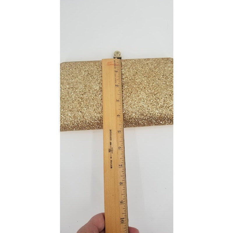 vINTAGE goldtone clutch with metal chain formal fancy SPARKLY GLITTER