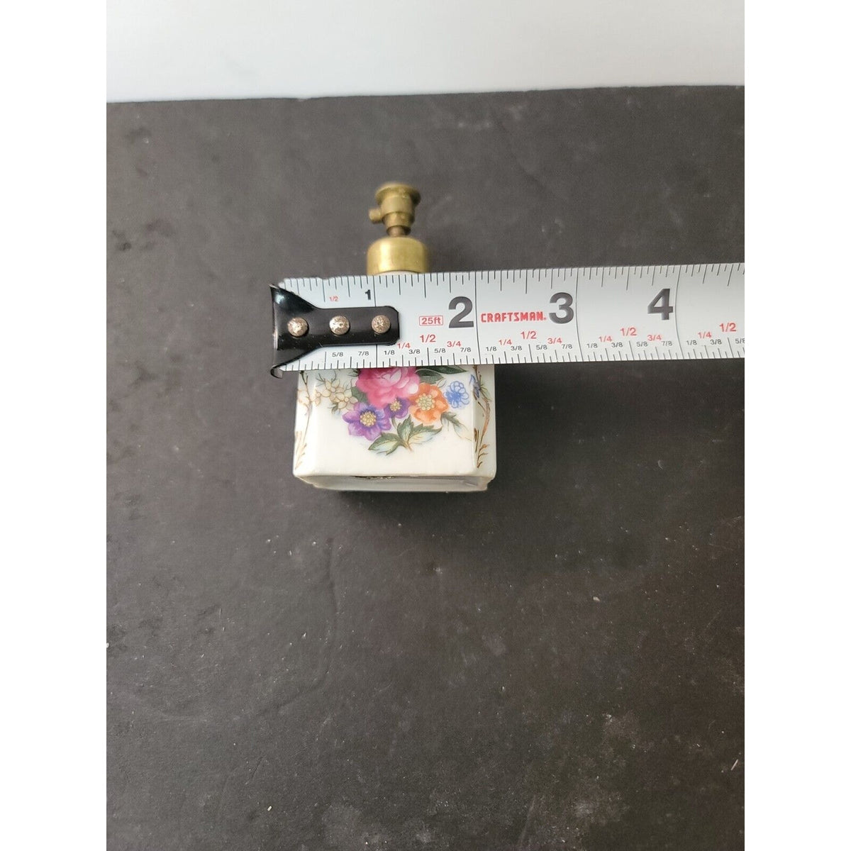 Vintage Thames Japan HandPainted Porcelain Perfume Atomizer Floral Bouquet 2"x4"