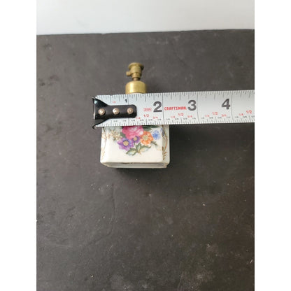 Vintage Thames Japan HandPainted Porcelain Perfume Atomizer Floral Bouquet 2"x4"