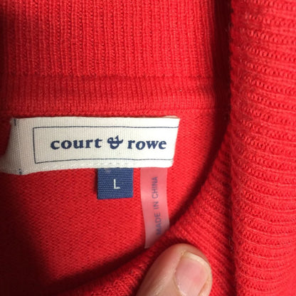 Court & Rowe Pullover Sweater Holland Turtle Neck Long Sleeve Red Size Large NEW