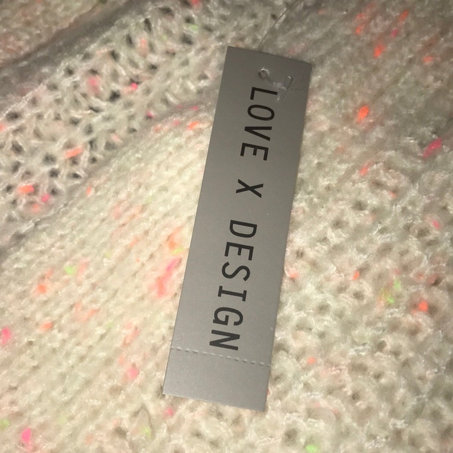 Love x Design NEW Neon Fleck Cardigan Size Medium