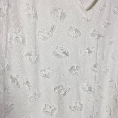 NWT Vince Camuto Cream Floating Fringe Dot Sweater Size XSmall Long sleeve XS