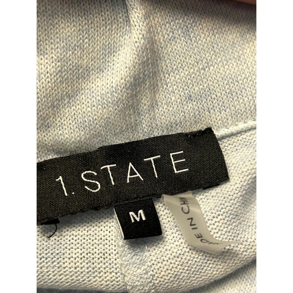 1.STATE NWT Pale Blue Heather Cozy Knit Joggers Drawstring Pants Size Medium