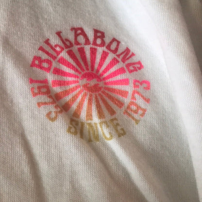 Billabong Kiss the Sky White Cropped Hoodie Large