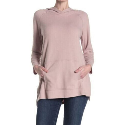 Melloday Pocket Hipster Hoodie Sweatshirt Size Medium Mauve NWT