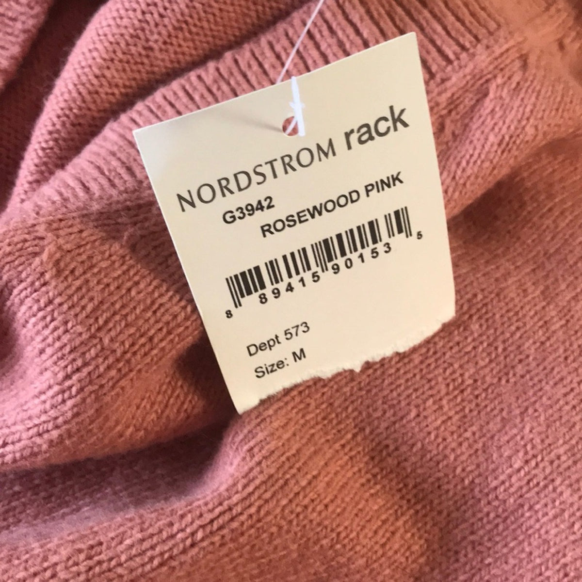 Madewell Rosewood Pink Double V Pullover Sweater Medium NEW cozy winter oversize
