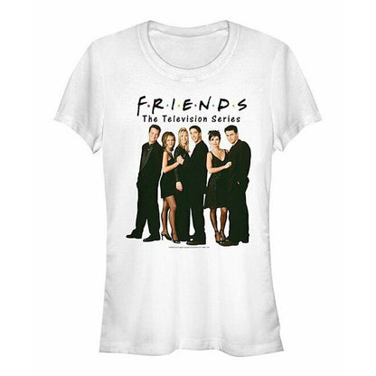 Tultex Friends TV White Lineup Photo T- Shirt Women & Juniors Short Sleeve Small