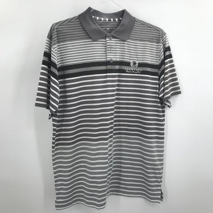 LOT GOLF MEDIUM Short Sleeve Striped 4 Polo Shirts Collared Neck