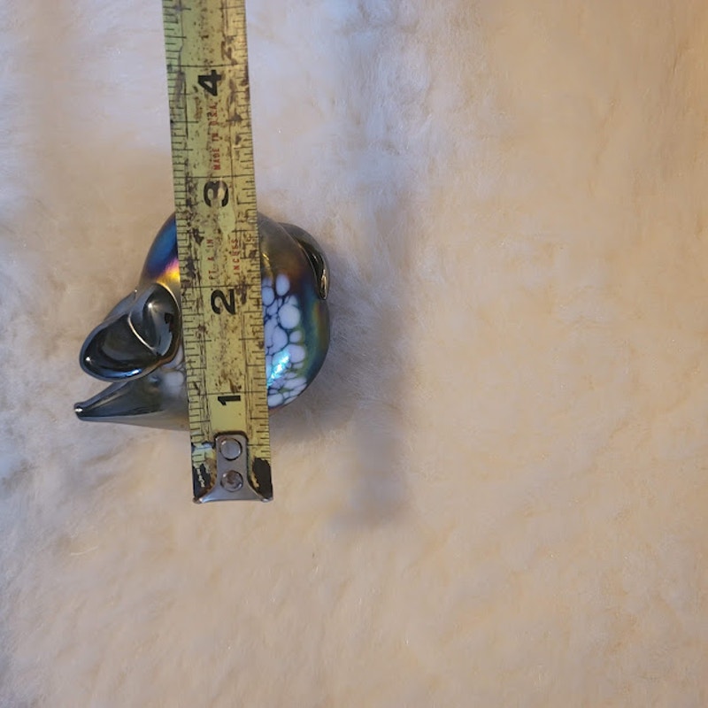 Iridescent Glass Mouse Paperweight Gozo Heritage Malta