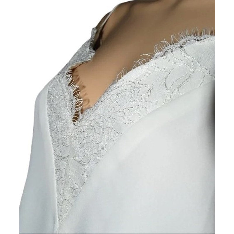 Socialite Lace Eyelash Trim Adjustable Strap Lined Camisole Sz Small Ivory NWT