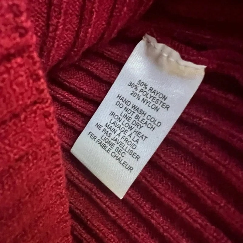 Lulus Perfect Timing Crop Rib Sweater Small Burgundy NWT Foldover Off Shoulder