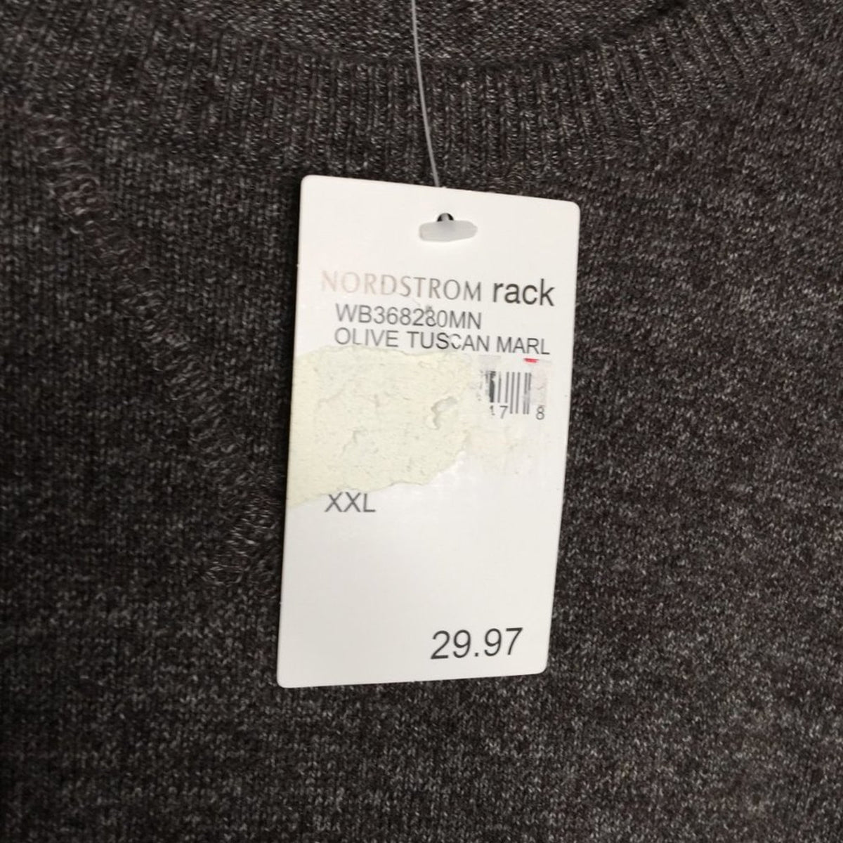 Wallin & Bros Classic Sweater Crew Neck Long Sleeve Olive Tuscan Marl Size XXL