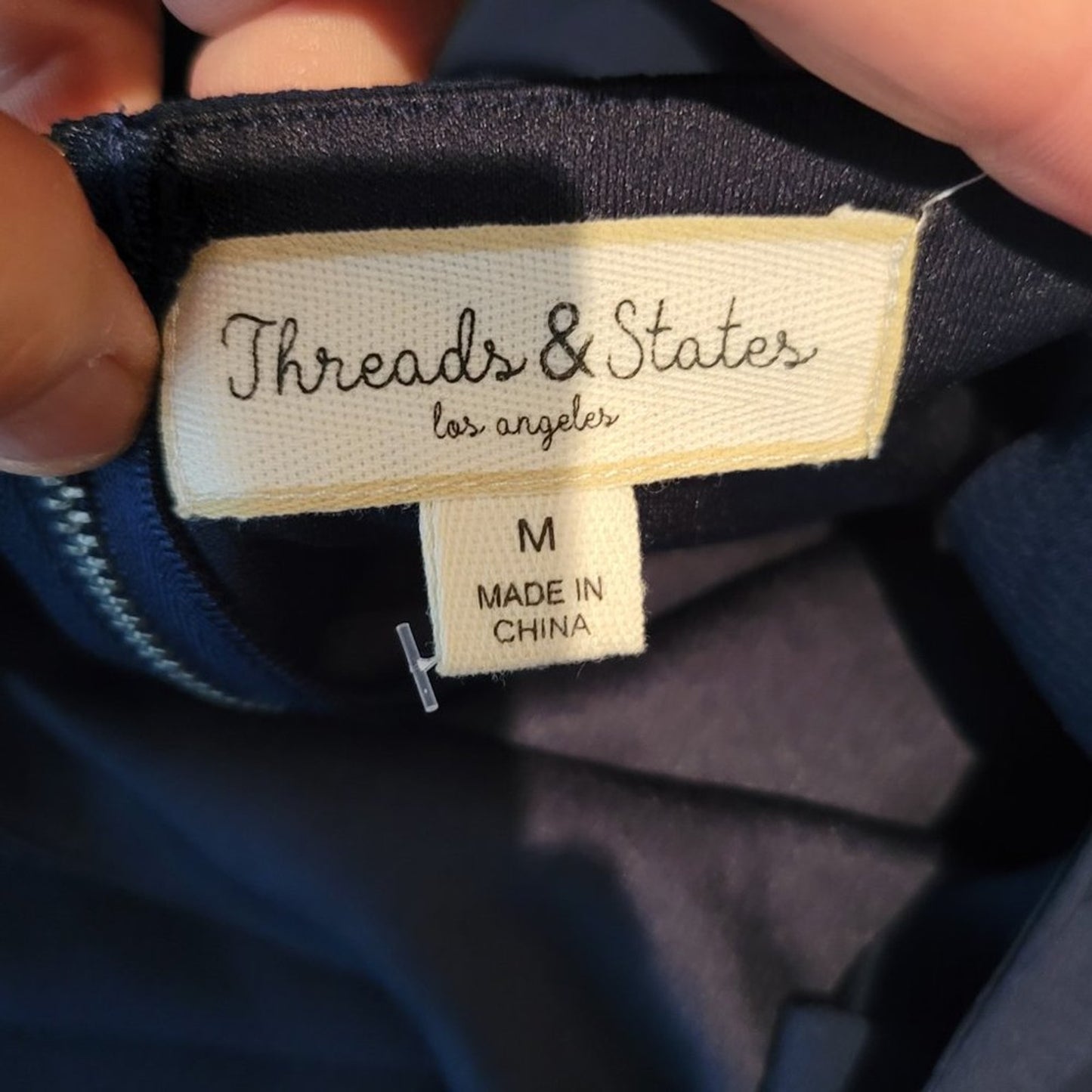 NWT Threads and States Navy Wide Leg Jumpsuit Medium