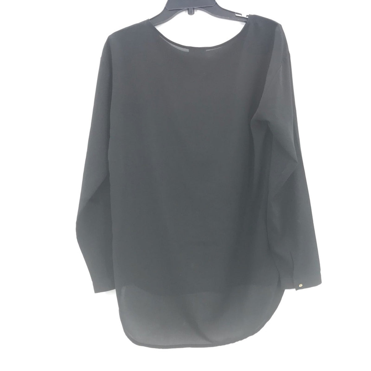 Ann Taylor NEW Black Sheer Long Sleeve Top Small