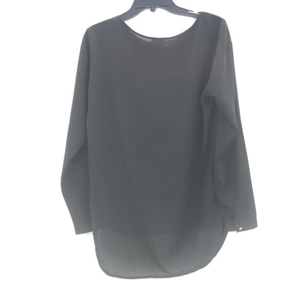 Ann Taylor NEW Black Sheer Long Sleeve Top Small