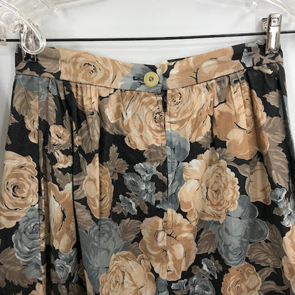 Vintage Floral 2 Piece Skirt Matching Scarf TOP Shawl Scarf Top Medium