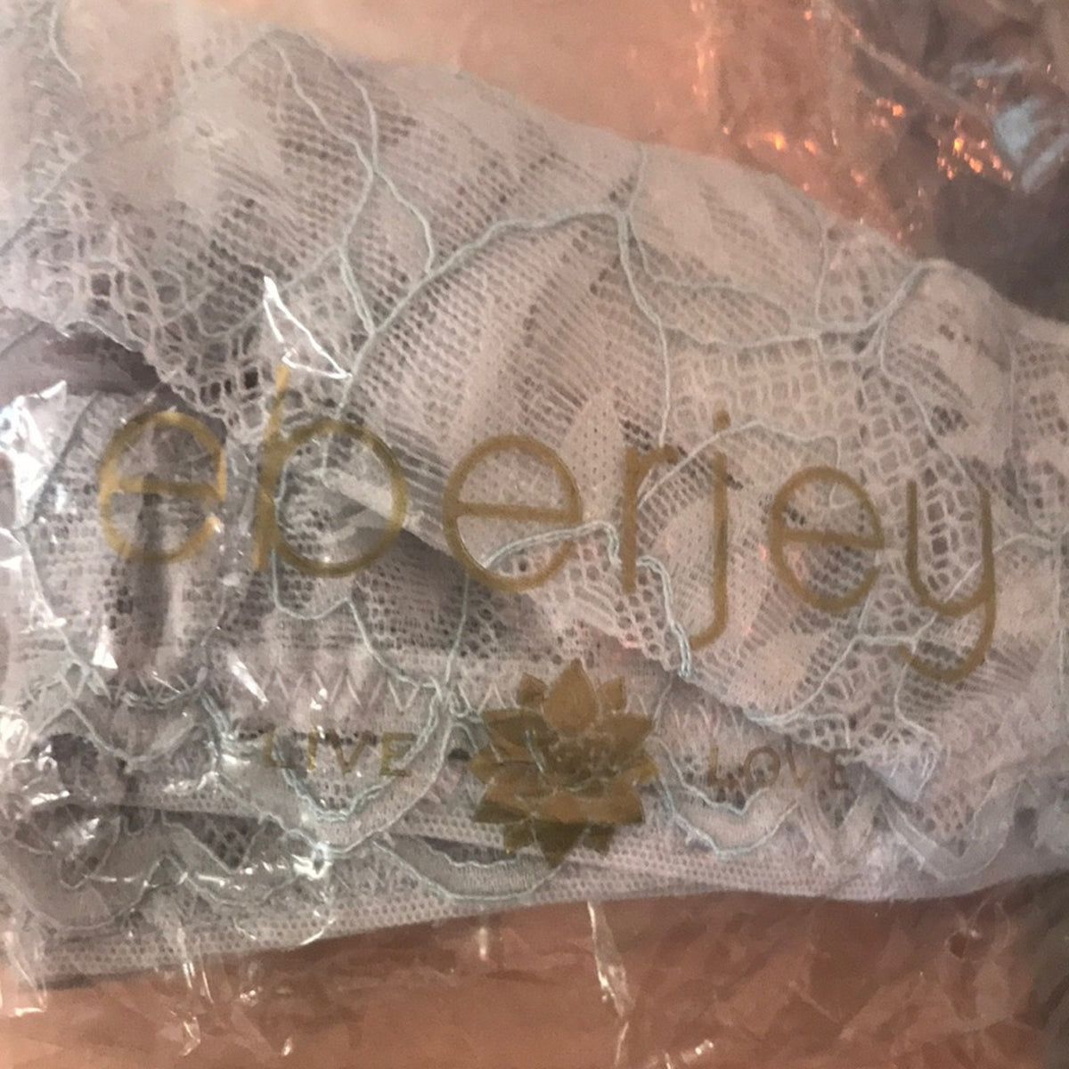Eberjey Daria Thong in Vapor Grey Sky Size Medium Lace Underwear Panties Sissy