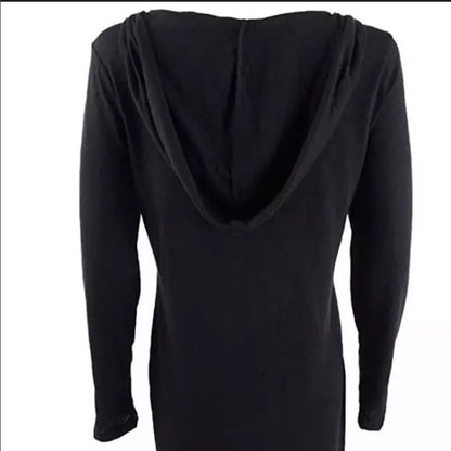 Miken Swim NEW Black Hooded Swim Cover Up Size XSmall