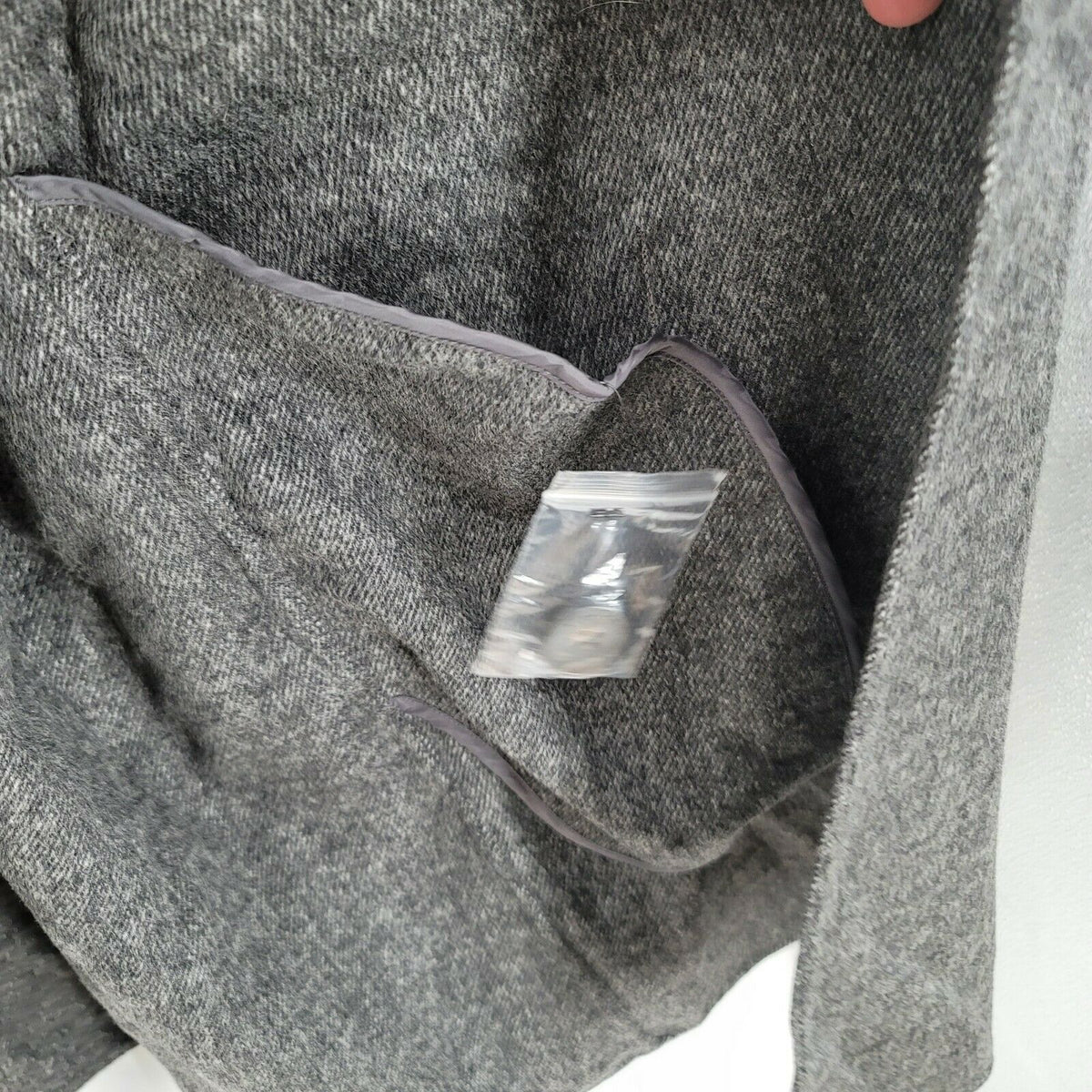 T Tahari Long Sleeve Front 2 Button Trench Coat Lapel Collar Gray 3X