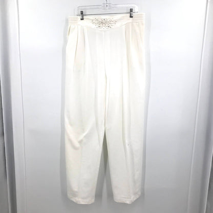 Saint Germain Vintage 2 Piece Sequin High Waist Padded Shirt & Pant Set XL New