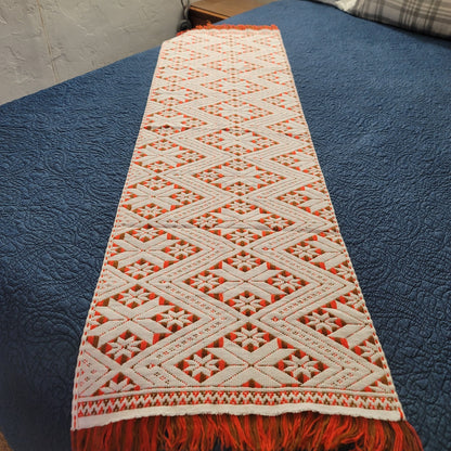 Handmade Multicolor Table Bed Console Dresser Runner Embroidery Geometric Linens