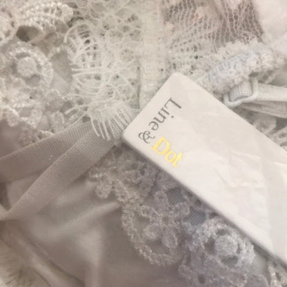 Line & Dot White Lacey Francoise Bralette Large Boho Top Perfect layering NEW
