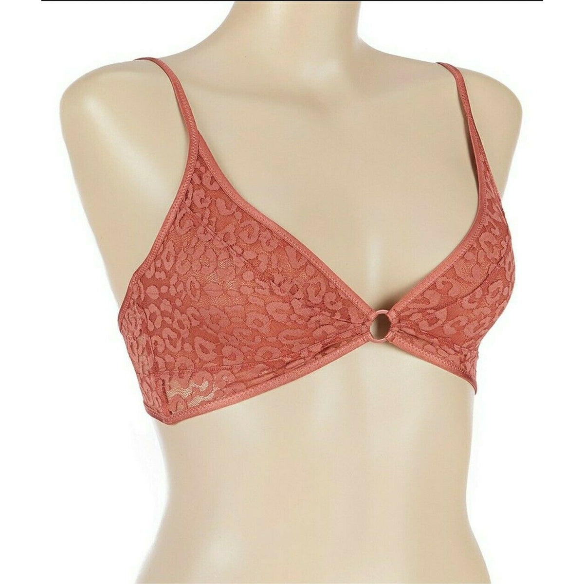 FREE PEOPLE Toni Bralette Bra Lace Leopard Print Small NWT $38 Allure