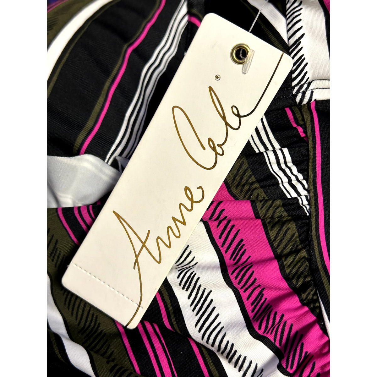 Anne Cole Signature NWT Sketchbook Stripe Underwire One-Piece Size 10