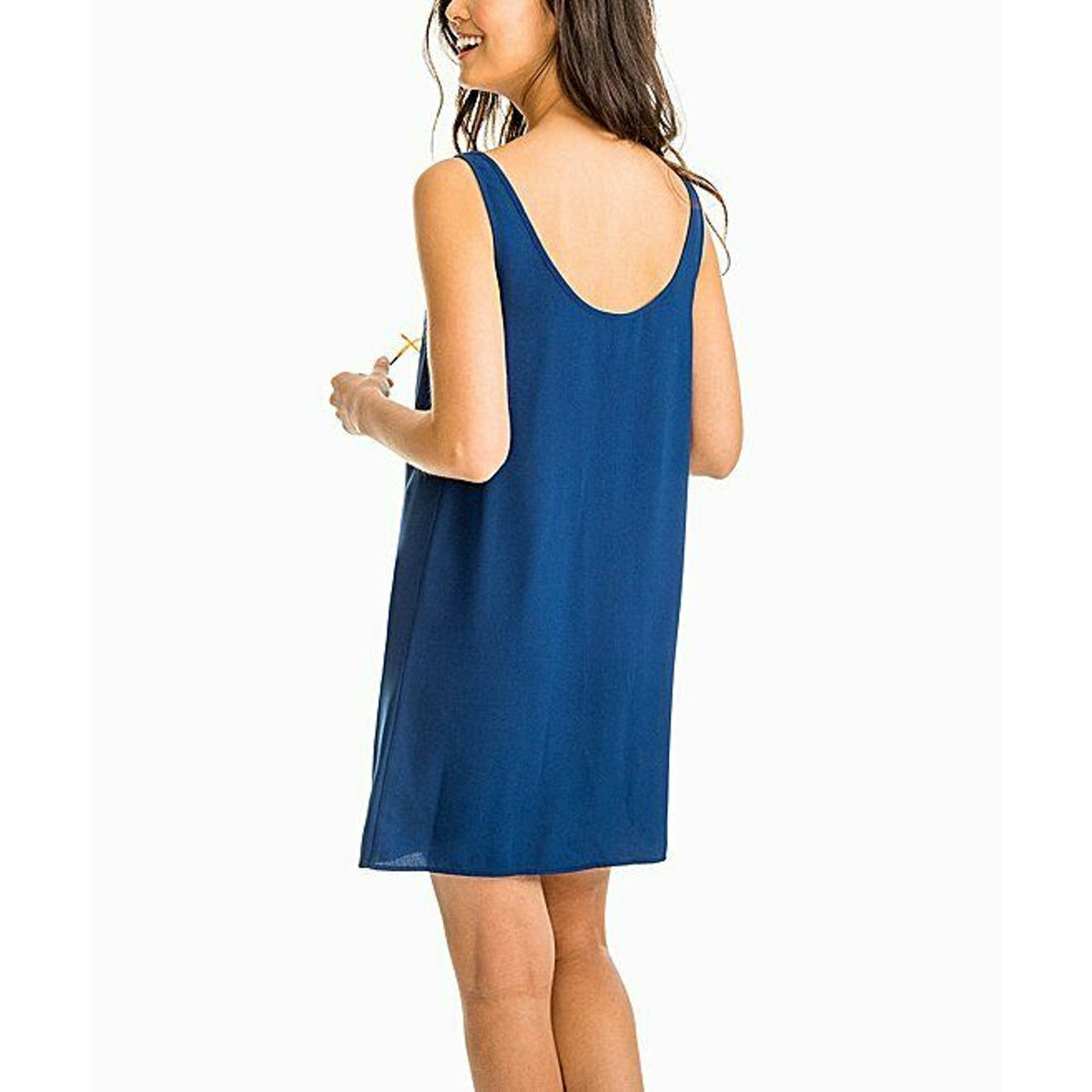 Southern Tide Women's Sleeveless Scoop Neck Carly Tank Dress Twilight Blue Large