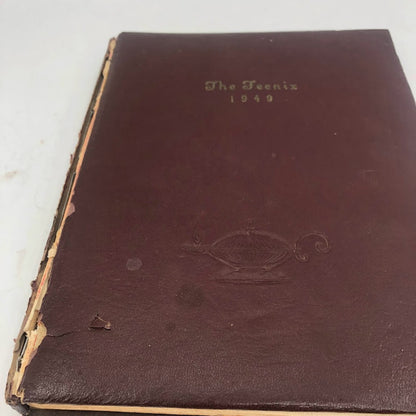 The Teenix 1949 Yearbook Denton North Carolina Sara Harrison Leather Ephemera